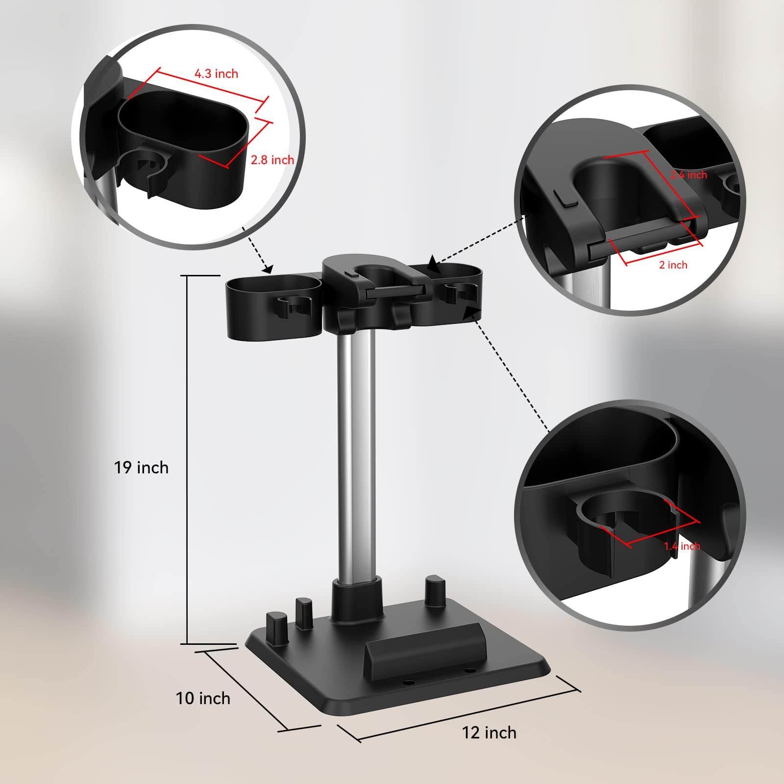 UMLo VS5 Stand Holder for Cordless Vacuum Cleaner Compatible S3 N3S S500 V111 N3/Dyson V7 V8 V10 V11 V15/Tineco, and More Stick Vacuum & Attachments