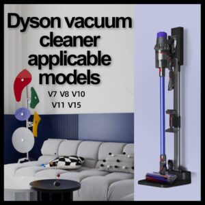 Vacuum Stand for Dyson,Compatible with Dyson V6 V7 V8 V10 V11 V12 V15 SV18 SV21 Cordless Vacuum Cleaners, with 6-8 Accessories Storage Space