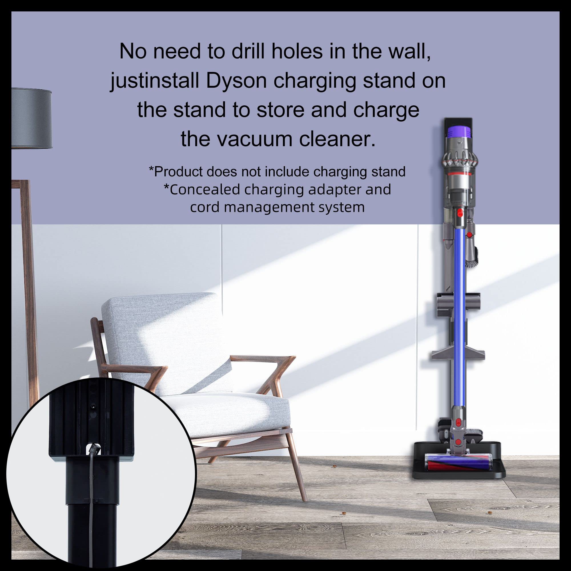 Vacuum Stand for Dyson,Compatible with Dyson V6 V7 V8 V10 V11 V12 V15 SV18 SV21 Cordless Vacuum Cleaners, with 6-8 Accessories Storage Space