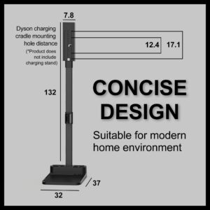 Vacuum Stand for Dyson,Compatible with Dyson V6 V7 V8 V10 V11 V12 V15 SV18 SV21 Cordless Vacuum Cleaners, with 6-8 Accessories Storage Space