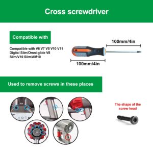 tuvisin Screwdriver Set Compatible with Dyson V6 V7 V8 V10 V11 V15 Vacuum Cleaner，Screwdriver Set Cleaning Kit, Special Maintenance and Cleaning and Repair Customized Disassembly Tool