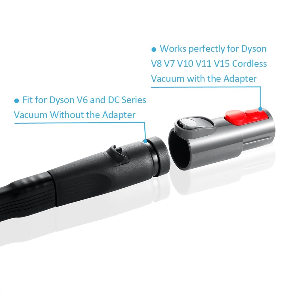 Charlux 23'' Flexible Extension Crevice Tool Attachment for Dyson V8 V7 V10 V11 V15 V6 Vacuum Cleaner with Quick Release Converter Adapter