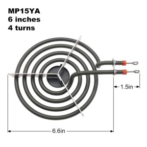 4 Pack MP31YA Electric Range Burner Surface Element by SupHomie - Compatible with Kenmore Whirlpool Range Stove - Includes 3 pcs MP15YA 6" and 1 pcs MP21YA 8"