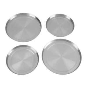 electric stove burner covers, stainless steel round kitchen stove top burner covers cooker protection, set of 4, 2pcs 8.3 and 2pcs 6.7"