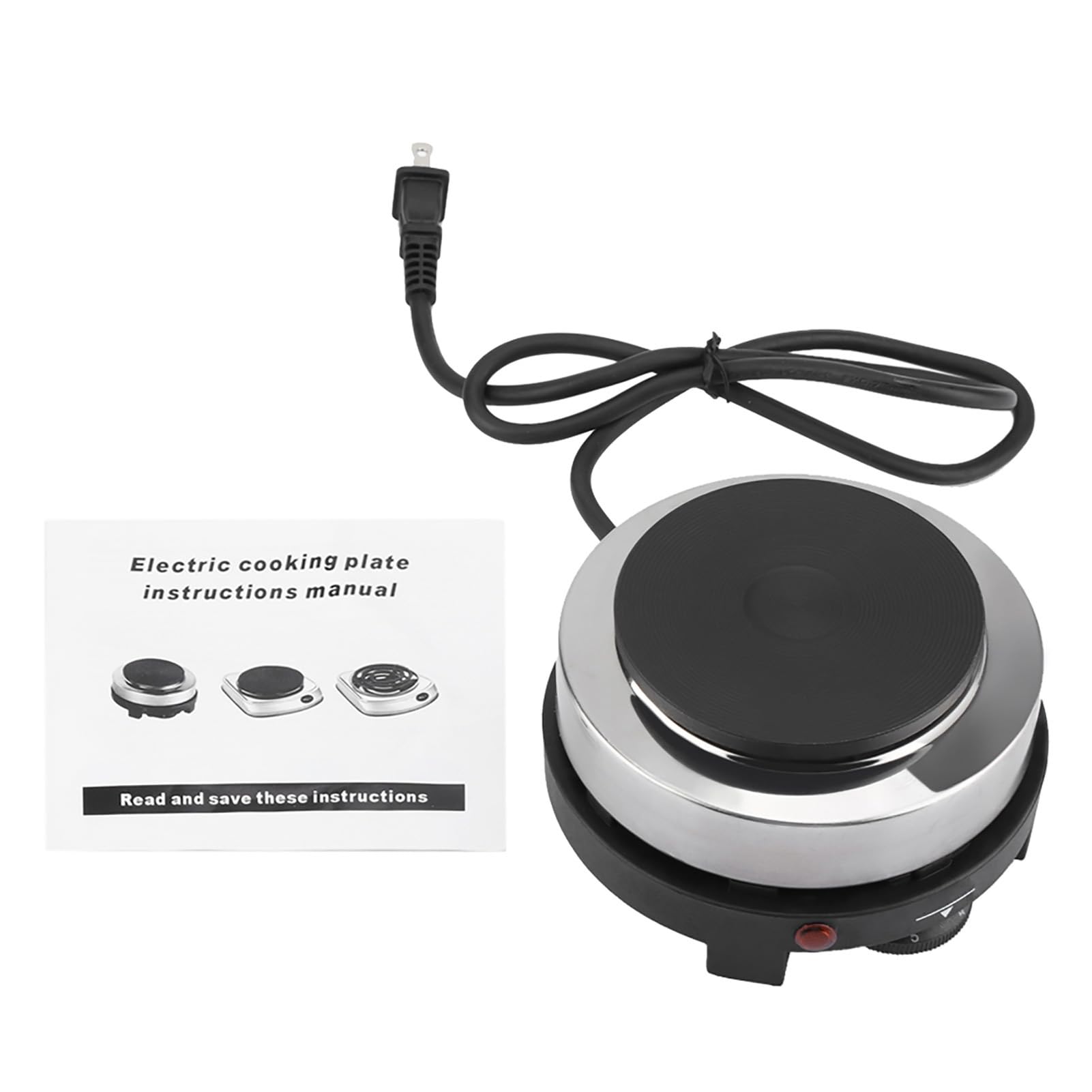 500W Hot Plates for Cooking, Electric Mini Single Burner Hot Plate for Kitchen Outdoor Camping Travel RV, 4 Inch Diameter