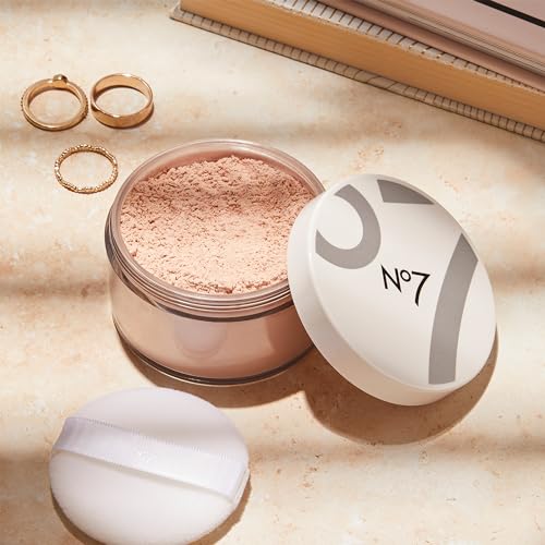 No7 Flawless Finish Loose Powder - Medium Rich - Loose Finishing Powder - Makeup Setting Powder with Matte Finish for All Skin Tones - All Skin Types Including Oily Skin