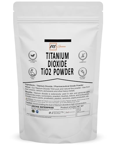 mGanna 100% Natural Non-nano & Uncoated Titanium Dioxide Powder for Skin Hair and Health Care 1 LBS / 454 GMS