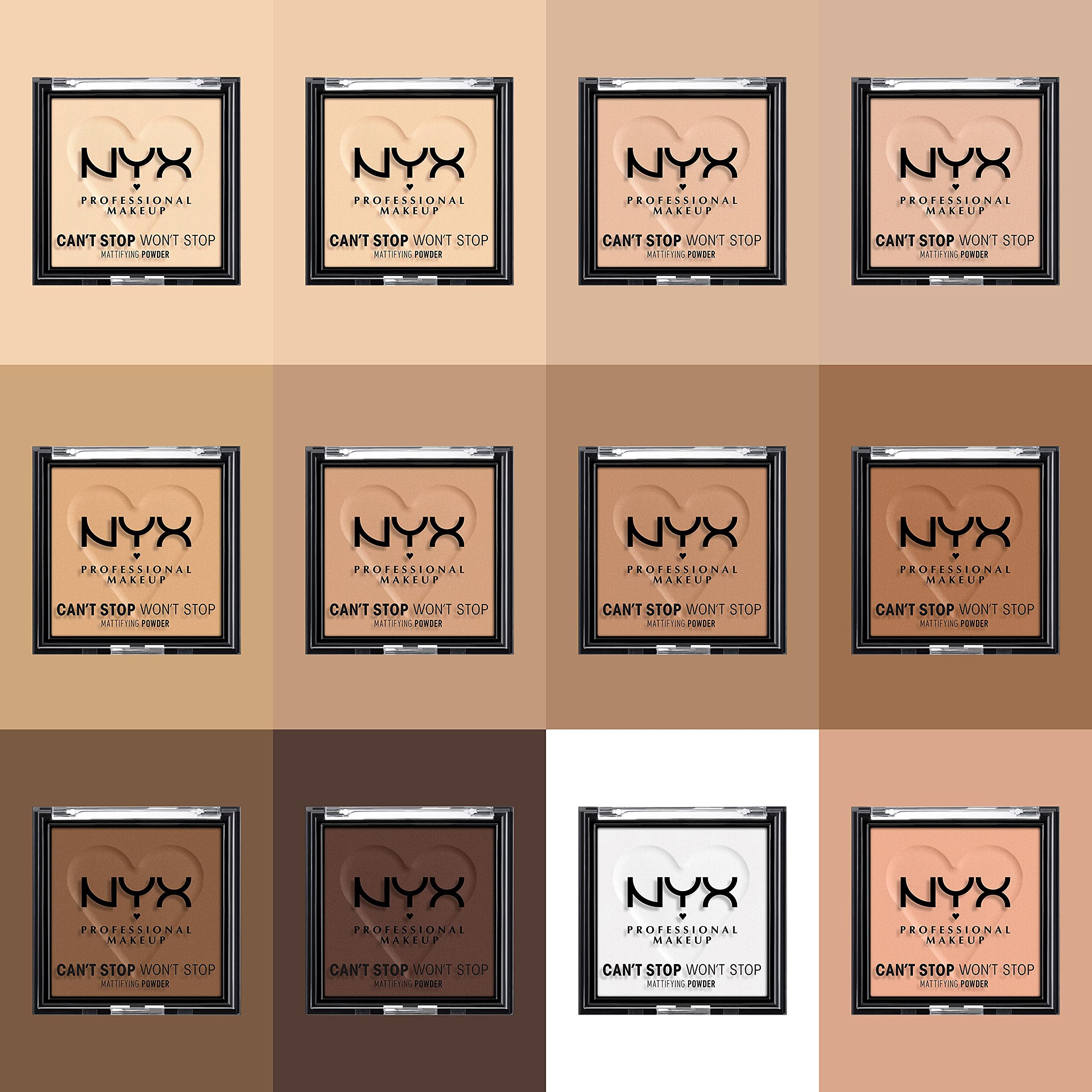 NYX PROFESSIONAL MAKEUP Can't Stop Won't Stop Mattifying Pressed Powder - Light Medium