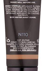 Cover FX Natural Finish Foundation: Water-based Foundation that Delivers 12-hour Coverage and Natural, Second-Skin Finish with Powerful Antioxidant Protection - N110, 1 Fl Oz