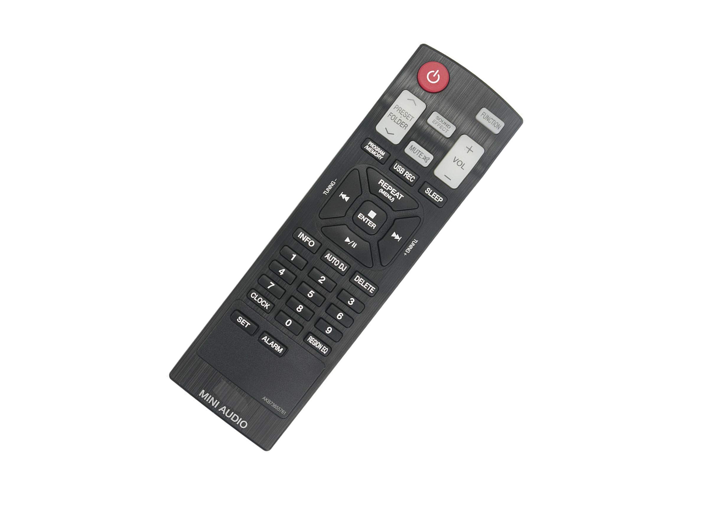 New AKB73655761 Replacement Remote Control fit for LG Mini Hi-Fi System Cms4550w CM4560 CJS45W CJ65 CJS65F CJ45 CJS45F FH6 CJ98 NJ98F CK43 CKD43F CK56 CKS57F Cms4550f