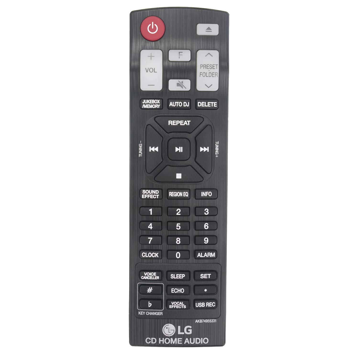 WINFLIK New AKB74955331 Remote Control Compatible with LG Mini Hi-Fi System CJ65 CJS65F CJ45 CJS45F FH6 CJ98 NJ98F CJS98F OJ98