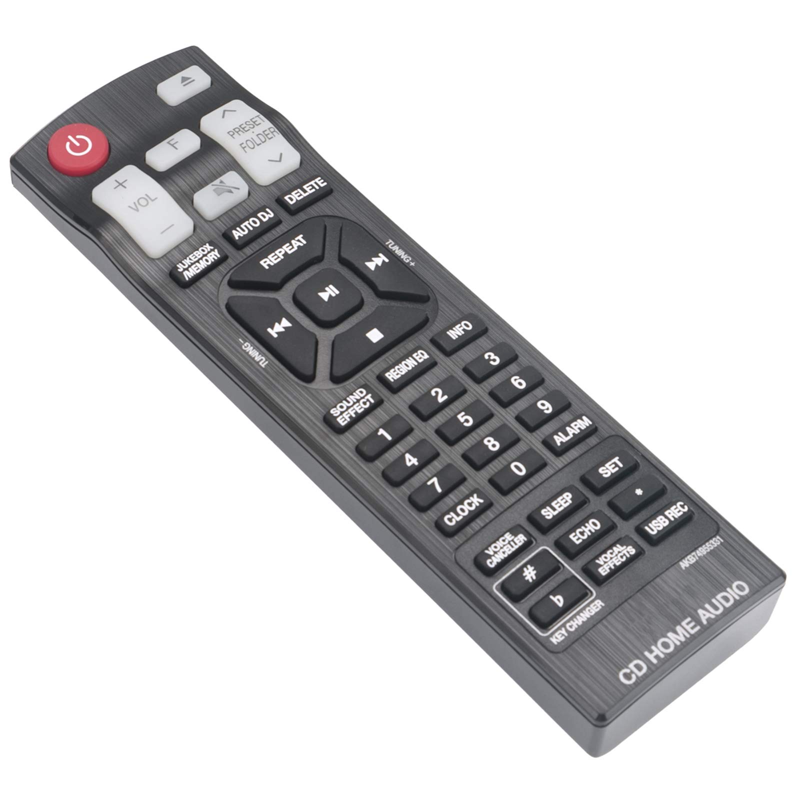 PERFASCIN AKB74955331 Replacement Remote Control Compatible with LG Mini Hi-Fi System CMS4550W CM4560 CJS45W CJ65 CJS65F CJ45 CJS45F FH6 CJ98 NJ98F CK43 CKD43F CK56 CKS57F CMS4550F