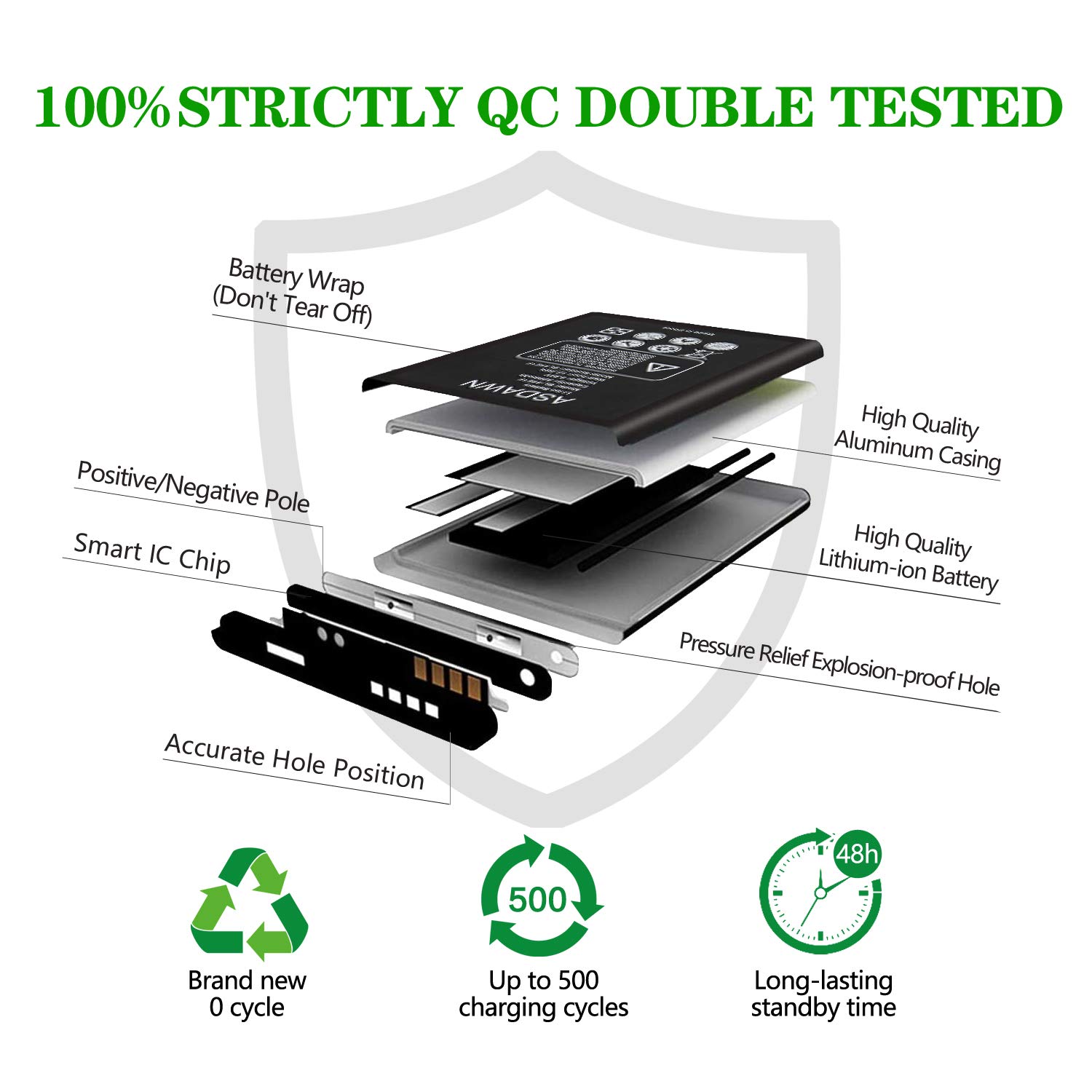 ASDAWN for LG K10 Battery Replacement, LG BL-45A1H Battery for LG Premier LTE L61AL, LG K10 Premier L62VL, LG K420N K430N K425 K428 K428SG MS428 F670L F670K F670S Q10