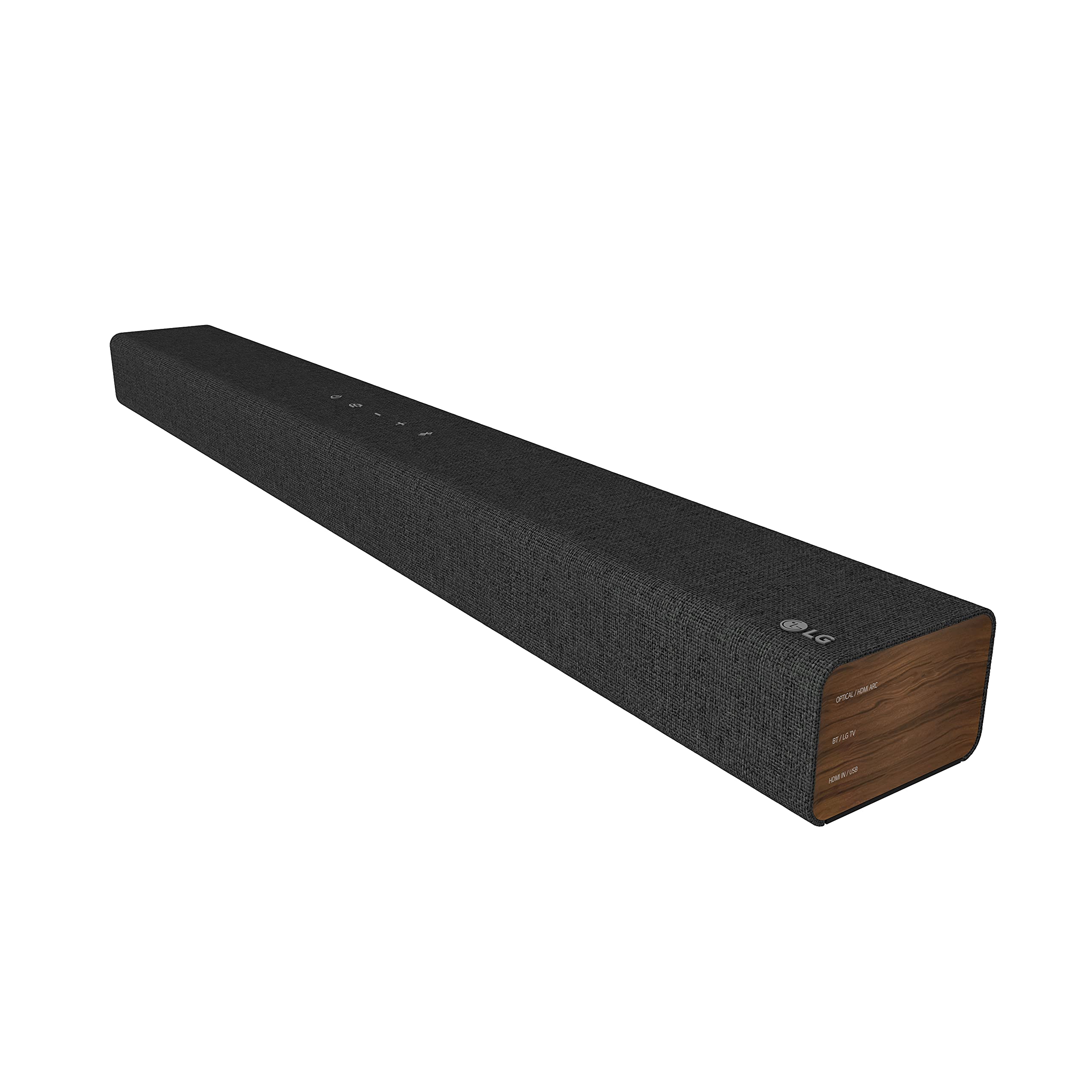 LG SP2 2.1 Channel 100W Sound Bar with Built-in Subwoofer in Fabric Wrapped Design – Black