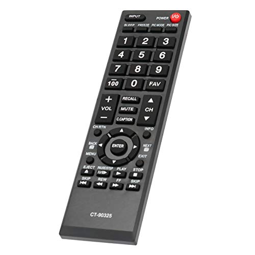 CT-90325 Remote Control Replacement fit for Toshiba TV 55S41U 32E200U 32C100U1/2 32DT1U 55HT1 55G310U 19AV600U 22AV600U 22SL400U 24SL410U 26C100U 26SL400U 32C10U 32C110U 32SL410U