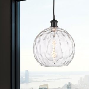 Athens Deco Swirl - 1 Light Mini Pendant in Industrial Style-12.75 Inches Tall and 10 Inches Wide-Oil Rubbed Bronze Fini