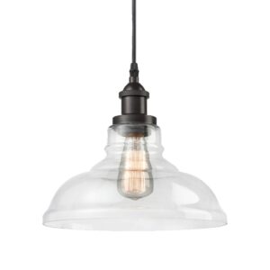 claxy ecopower industrial edison vintage style 1-light pendant glass hanging light kitchen island dining pendant lighting