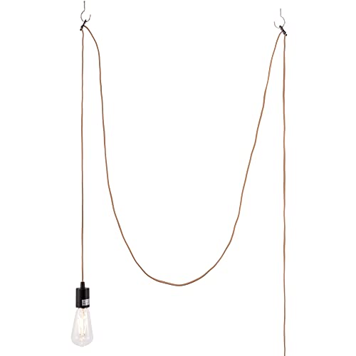 GRUENLICH Plug in Pendant Lighting, Hanging Light Kit with ON/Off Switch, 15 Feet Cord, Bulbs Not Included, Bronze, 3-Pack