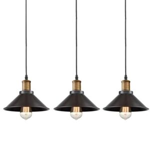 claxy ecopower industrial mini oil rubbed bronze pendant light 3 pack