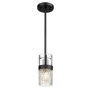 lms black pendant lights, modern industrial pendant lighting for kitchen island with hammered glass, lms-172