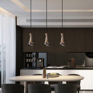 Mingfitow Pendant Lights Pendant Light fixtures Pendant Lights Kitchen Island pendent Light Glass Pendant Light Modern Pendant Light Raindrop Lights rain Lights Raindrop Chandelier