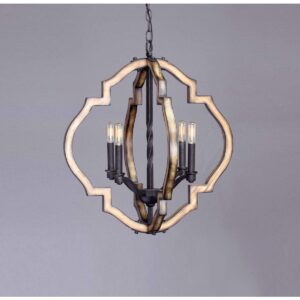 Spicewood Collection 4-Light Farmhouse Chandelier Light Gilded Iron Black