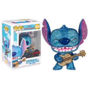 disney lilo & stitch stitch with ukulele diamond glitter pop! figure (#1044)