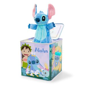 kids preferred disney baby lilo and stitch classic jack in the box musical toys for babies and toddlers, pop goes stitch from a colorful box, 5 inches