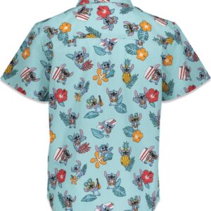 Disney Lilo & Stitch Toddler Boys Hawaiian Button Down Dress Shirt 4T