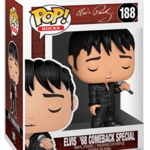 POP Elvis - '68 Comeback Special Funko Pop! Vinyl Figure (Bundled with Compatible Pop Box Protector Case), Multicolored, 3.75 inches