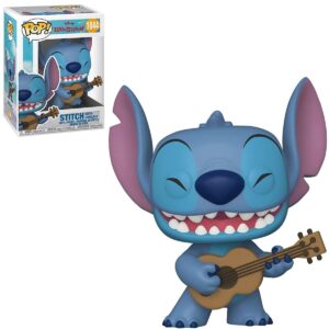 Funko POP Disney: Lilo & Stitch - Stitch with Ukulele Pop! Vinyl Figure (Bundled with Compatible Pop Box Protector Case), Multicolor, 3.75 inches