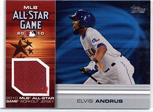 2010 Topps Update All-Star Stitches #AS-EA Elvis Andrus Texas Rangers MLB Baseball Card (Memorabilia/Game Used) NM-MT