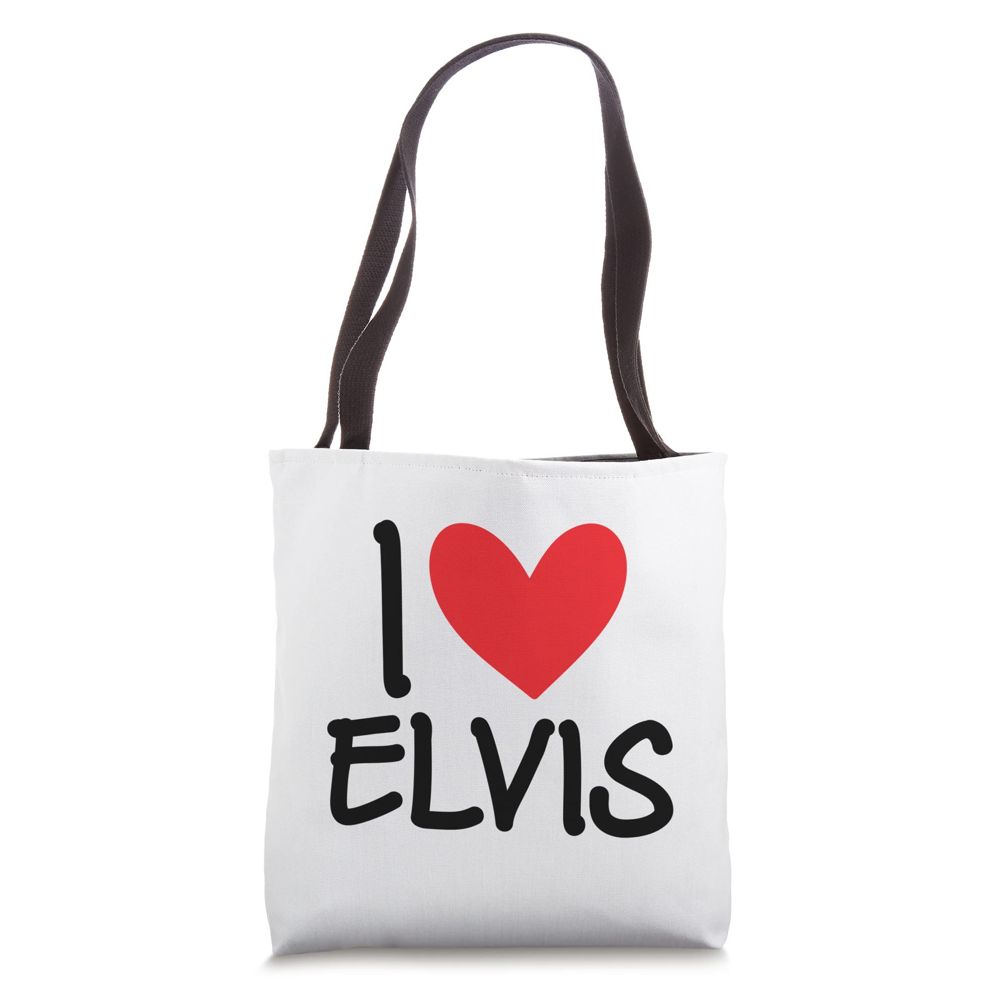 I Love Elvis Name Personalized Men Guy BFF Friend Heart Boys Tote Bag