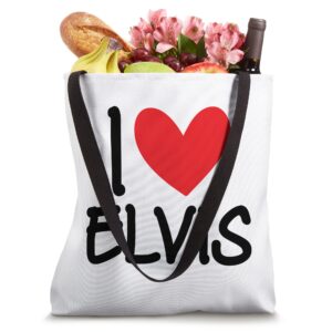 I Love Elvis Name Personalized Men Guy BFF Friend Heart Boys Tote Bag