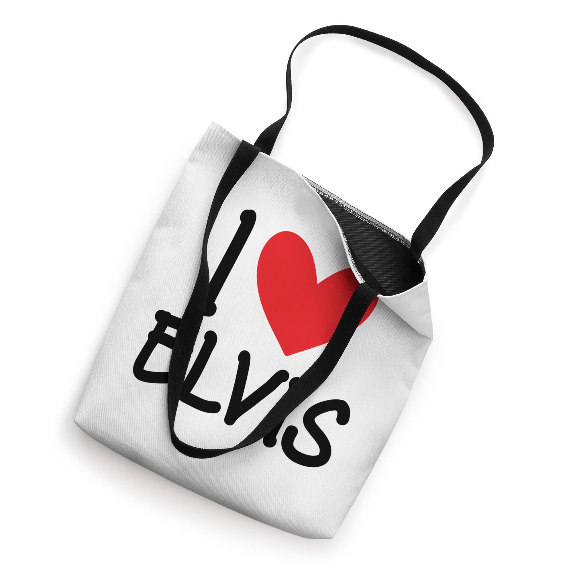 I Love Elvis Name Personalized Men Guy BFF Friend Heart Boys Tote Bag