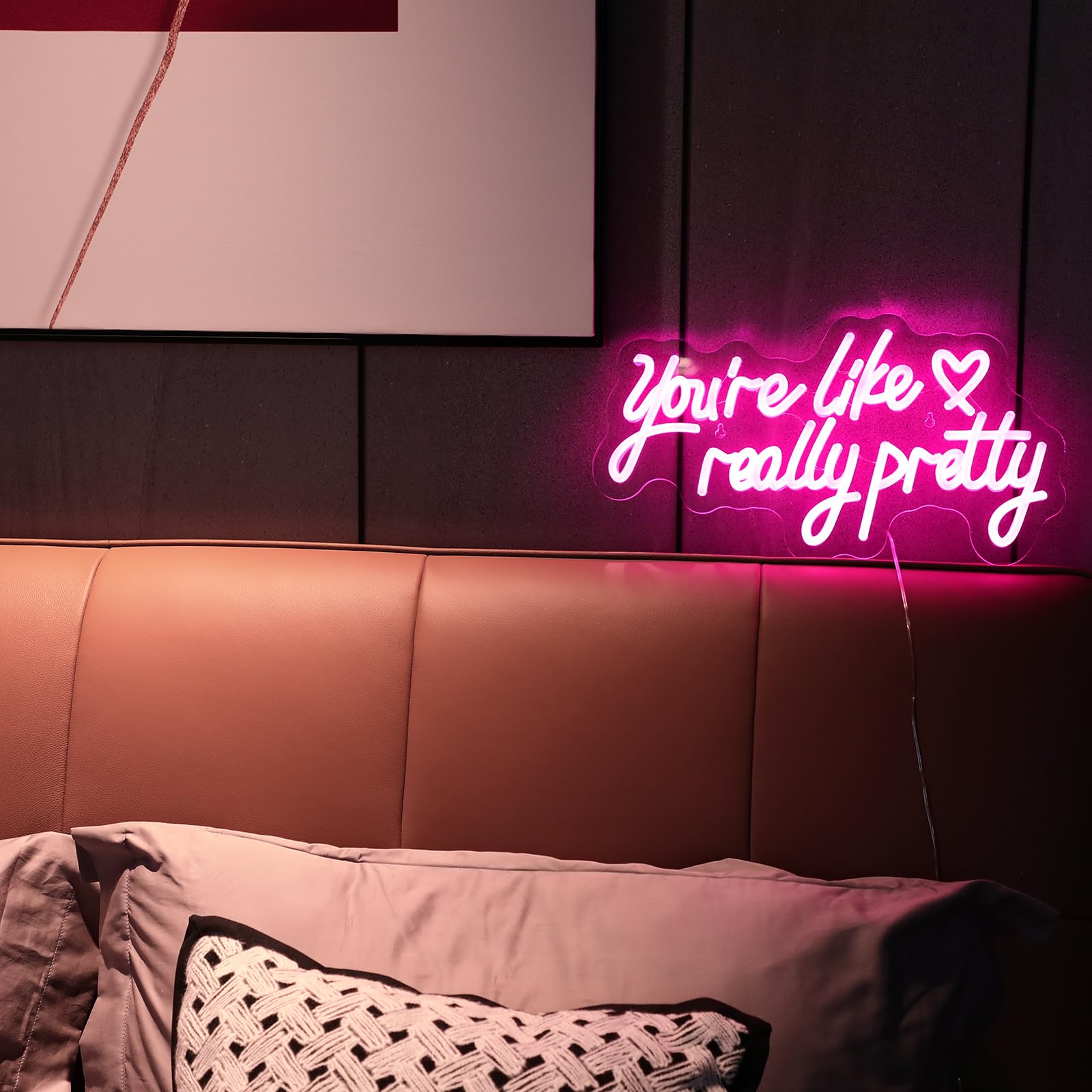 You Are Like Really Pretty Neon Signs, Battery or USB Powered Pink Led Neon Light for Wall Decor, Engagement, Party, Bedroom, Bar, Home Decor