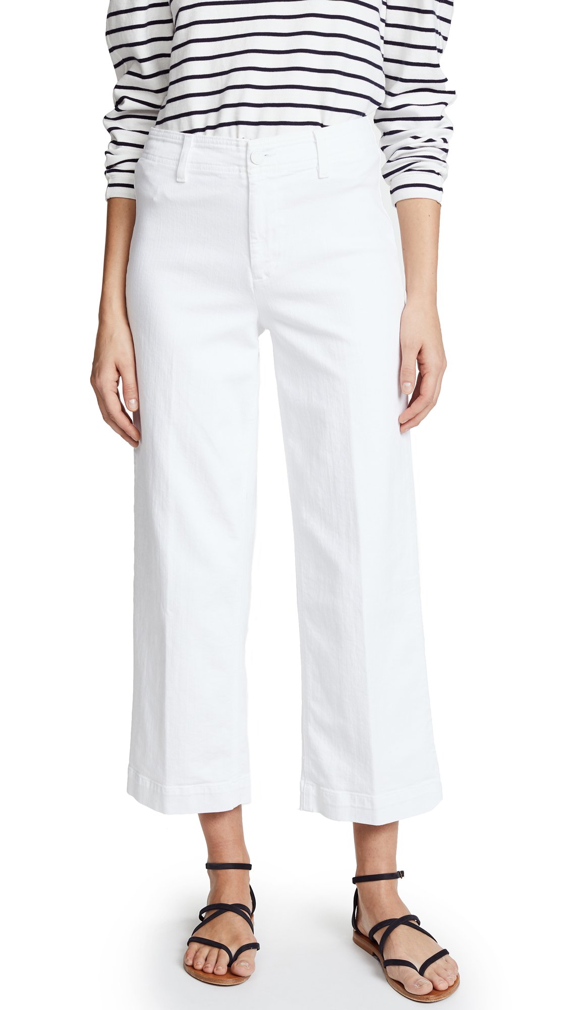 PAIGE Women's Nellie Culotte Jeans, Crisp White, 26