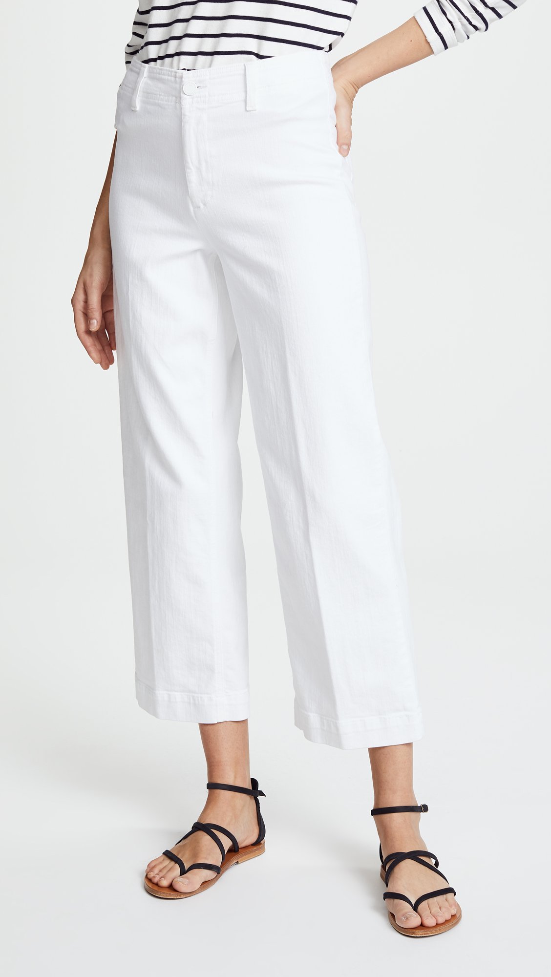 PAIGE Women's Nellie Culotte Jeans, Crisp White, 26