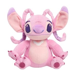 Disney Lilo & Stitch 6-Inch Bean Plushie Angel, Stuffed Animal, Alien, Officially Licensed Kids Toys for Ages 2 Up by Just Play