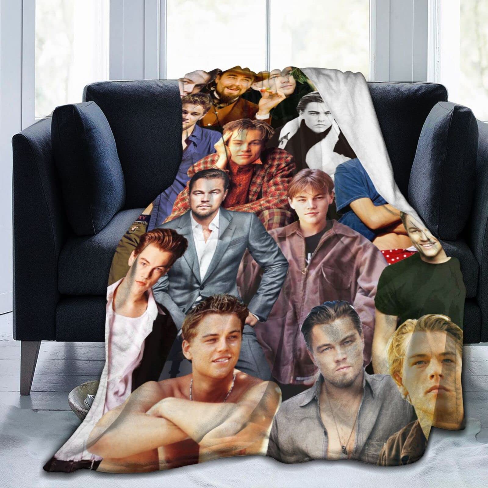 Blanket Leonardo Dicaprio Soft and Comfortable Wool Fleece Throw Blankets for Sofa Office car Camping Yoga Travel Home Decoration Cozy Plush Beach Blanket Gift