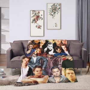 Blanket Leonardo Dicaprio Soft and Comfortable Wool Fleece Throw Blankets for Sofa Office car Camping Yoga Travel Home Decoration Cozy Plush Beach Blanket Gift