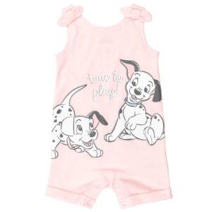 Disney Classics Patch Infant Baby Girls Romper and Headband Patch Pink 12 Months