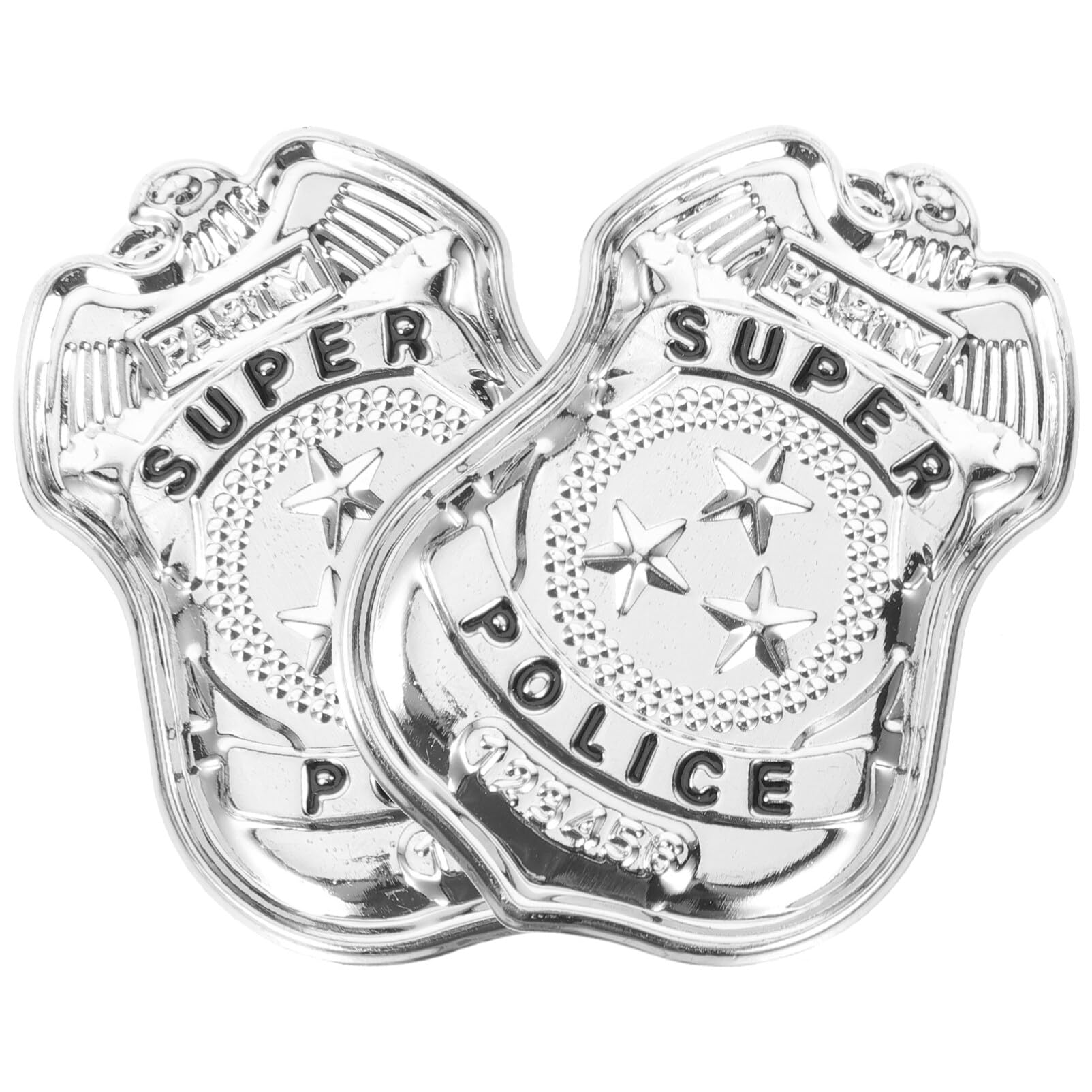 Yardwe 2Pcs Police Badge Halloween Cop Cosplay Costume Accessory Role Play Dress Up Prop for Birthday Party Favors Gifts