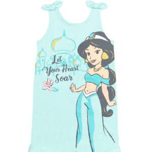 Disney Princess Jasmine Toddler Girls Romper and Headband Bow Set Blue 5T