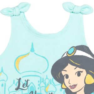 Disney Princess Jasmine Toddler Girls Romper and Headband Bow Set Blue 5T