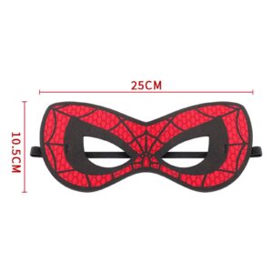 LSHDXD Spider Mask and Wristbands for Kids Boys,Halloween Superheros Masks Masquerades With Spider Wrist Band Party Mardi Gras Mask for Halloween Costume Party Cosplay