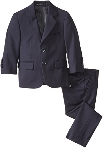Isaac Mizrahi Black Label Little Boys' Slim-Fit Wool 2 Piece Solid Suit, Navy, 3