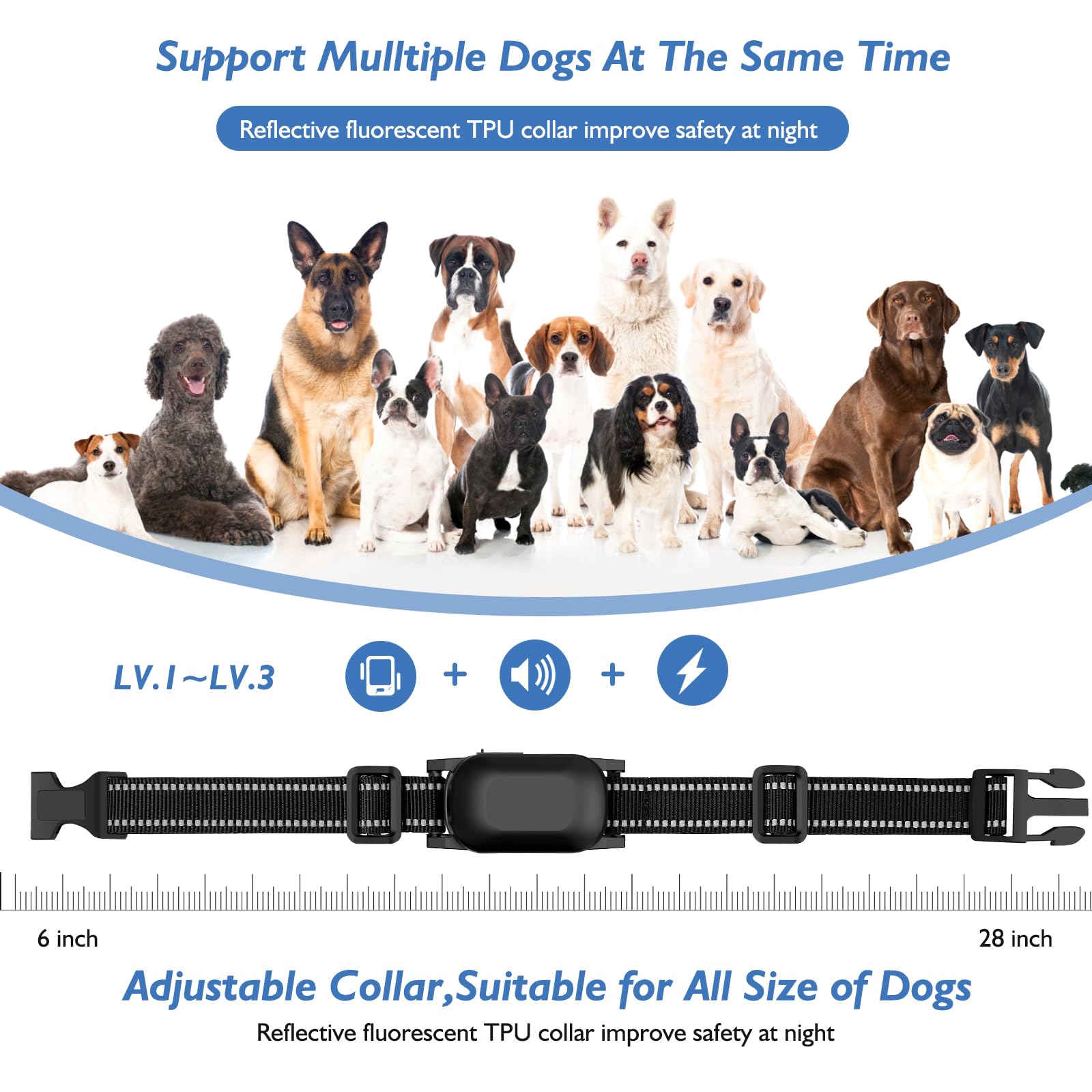 Wireless Dog Fence System, Electric Dog Fence for 2 Dogs & Remote Trainer, Portable Dog Perimeter Fence Wireless, Adjustable Pet Training Collar Receiver for The Yard, Harmless for Medium Large Dogs