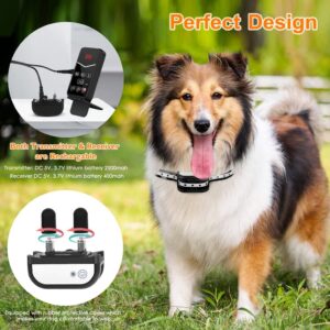 Wireless Dog Fence System for 2 Dogs, 2023 Wireless Fence & Remote Training Collar, Portable Electric Dog Boundary System, Rechargeable Garden Wireless Fence & Suitable for Puppy Small Large Dogs