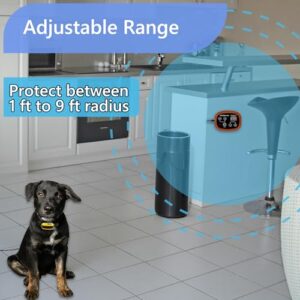 UltraCrab Indoor Pet Barrier for Home,Keeps Areas Off Limits,Dog Home Proofing, Waterproof/Rechargeable/Beep/Static Training Collar,Wireless Electric Fence,1 Dog Brown Kit